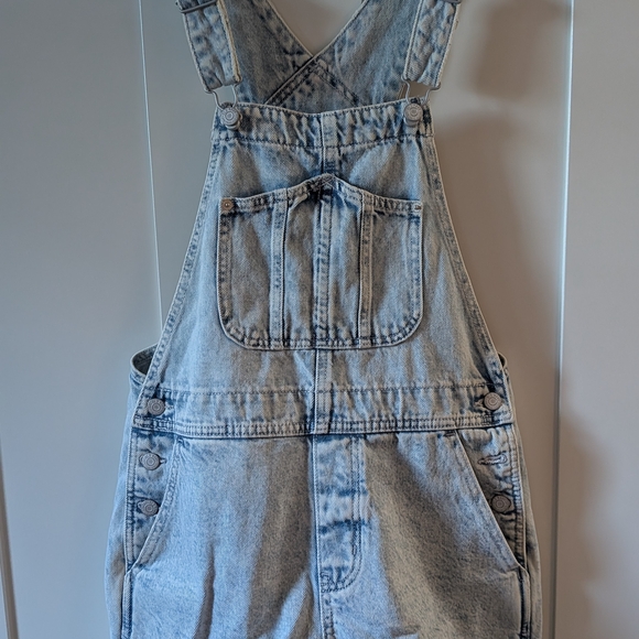 Old Navy Light Blue Denim Overalls Small - Picture 1 of 3